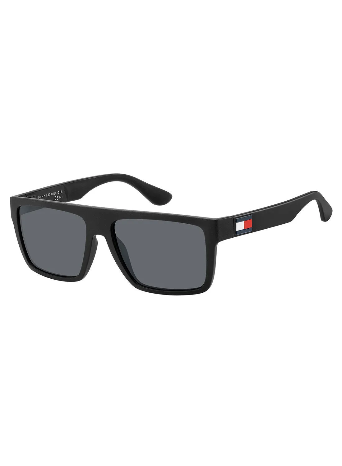 تومي هيلفيغر نظارة شمسية مستطيلة للحماية من الأشعة فوق البنفسجية TH 1605 / S MTT أسود 56
