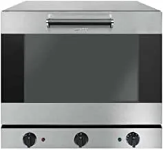 Smeg 60cm Freestanding Professional Humidified Convection Oven with Grill Function 4 Trays, Stainless steel