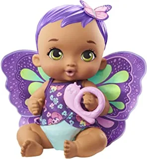​My Garden Baby Feed and Change Baby Butterfly Doll (30-cm), with Reusable Diaper, Removable Clothes & Wings, Great Gift for Kids Ages 3Y+ GYP11