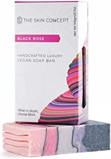 The Skin Concept Hand Crafted Premium Artisanal Charcoal Soap Bar - Black Rose