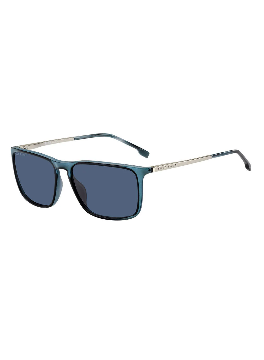 HUGO BOSS UV Protection Rectangular Eyewear Sunglasses BOSS 1182/S/IT  BLUE 57