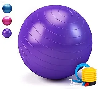 كرة اليوغا SKY-TOUCH المضادة للانفجار ، كرة التمرين مع مضخة هواء كرة توازن سميكة لتمارين اللياقة البدنية