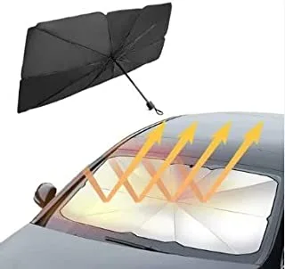 كونفولون سيدان SUV للسيارة حاجب شمس للزجاج الأمامي للسيارة ، غطاء زجاجي أمامي للسيارة قابل للطي ، مظلة شمسية للسيارة للزجاج الأمامي سهلة التخزين والاستخدام تناسب الزجاج الأمامي بمختلف الأحجام