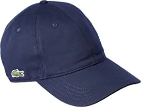 قبعة من نسيج قطني عضوي للرجال من Lacoste ، اللون: أزرق ، المقاس: TU