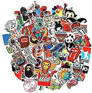 100 Pieces Set Cool Stickers Waterproof Vinyl Stickers For Laptop Car Snowboard Motorcycle Bicycle Phone Mac Computer Diy Keyboard Car Luggage Decal