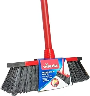 vileda indoor broom with bumper protect furniture during floor cleaning high quality and durable standard broom with universal handl.