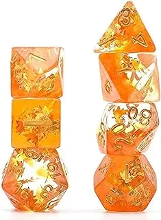 Four Seasons Dice Autumn DND Dice for Dungeons and Dragons(D&D) Role Playing Game(RPG) MTG Pathfinder Table Game Dice (Fall Dice)