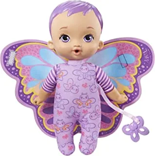 ​My Garden Baby My First Baby Butterfly Doll (23-cm), Soft Body with Plush Wings, Purple, Great Gift for Kids Ages 18M+ HBH39