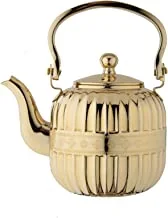 Al Saif Stainless Steel Arabic Tea Kettle Size: 1.6Liter, Color: Gold