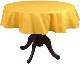 Deyarco Regency Klub - Table Cover Set - 1 pc Round Table Cloth147 cm and 4 pcs Napkins 50x50cm - White color