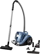 TEFAL Compact Power XXL Canister Bagless Vacuum Cleaner, 2.5 Liters Dust Container, Floor Brush, Parque Nozzel, upholstry Nozzel, 2 in 1 crevic tool,Mini Motorized brush, Aqua/Grey color, 550 Watts