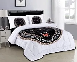 HOURS Medium Filling Floral Comforter 4Pcs Set By Hours Single Size Multicolour Miriam-02B