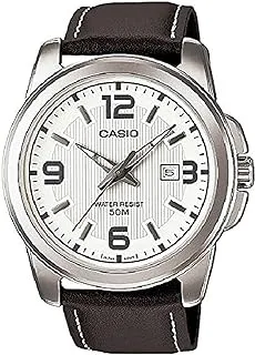 ساعة كاسيو للرجال - كوارتز ، جلد بني ، MTP-1314L-7