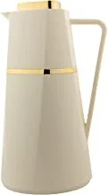 Al Saif Deva Coffee and Tea Vacuum Flask,Size: 1.0 Liter,Colour:Ivory/Gold
