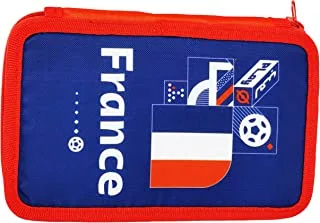 FIFA 2022 Country Double Decker Pencilcase with with Stationary Supplies - France