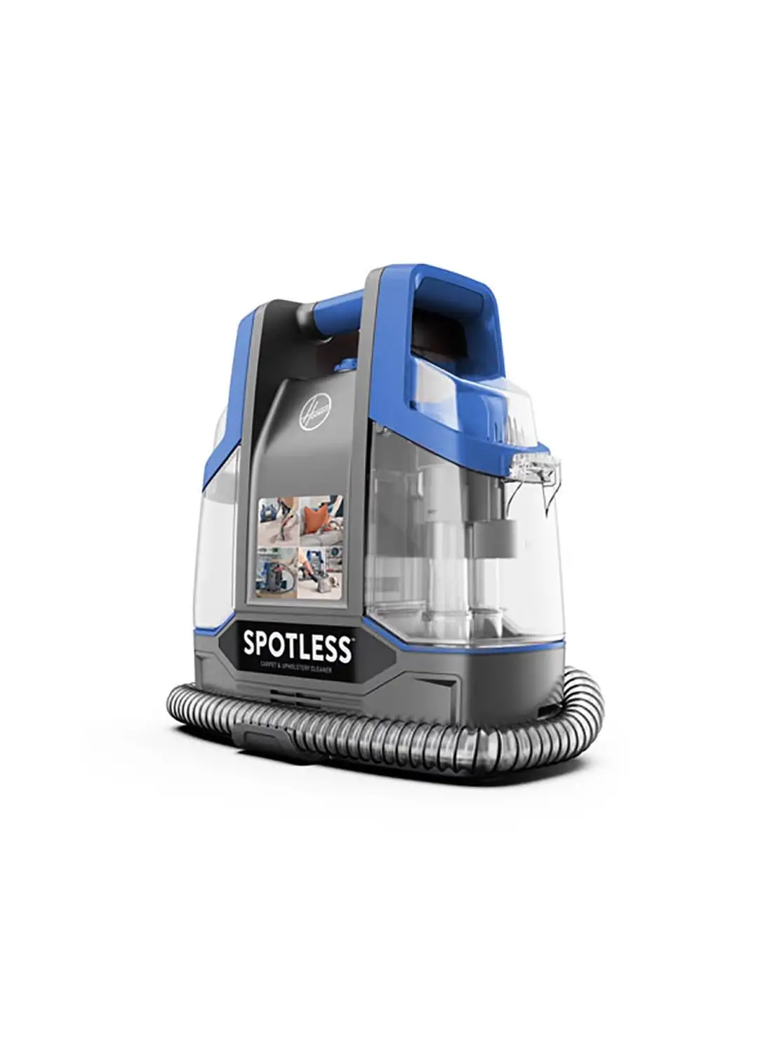 HOOVER Spotless Clean Portable Lightweight Carpet & Upholstery Multi Surfaces Cleaner For Car Seats, Sofa, Kitchen, Outdoor & More, Removes Spots Spills & Tough Stains 2.6 L 400 W CDCW-CSME Blue/Grey