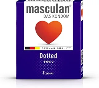 Masculan kondom dotted, 3 pieces - 4019042000066