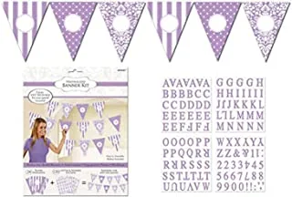 Festive Personalized Pennant Banner Wedding Party Decoration, Lilac, 10