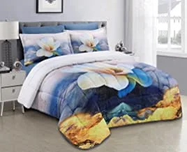 HOURS Medium Filling Floral Comforter 6Piece Set By Hours King Size Multicolour Miriam-23