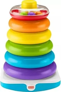 Fisher-Price Giant Rock-A-Stack Baby Toy, 14+ Inches Tall, Multi-Color Ring Stacking Toy For Infants And Toddlers