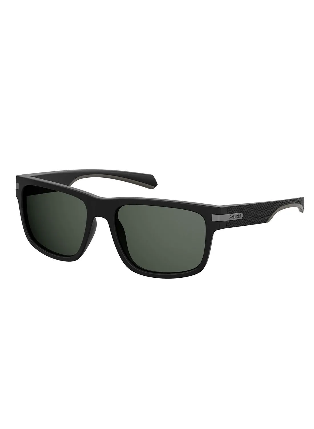 Polaroid Polarized Rectangular Eyewear Sunglasses PLD 2066/S      MTT BLACK 56