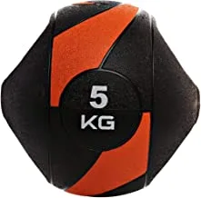 Medicine Ball With Grip, 5Kg - Ls3007A, Orange/Black, 5 kg