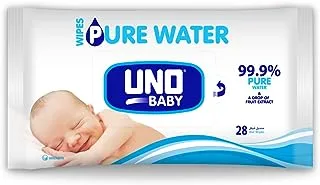 UNO Baby Pure Water Wipes 28 Wipes, white, large