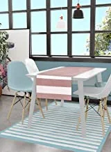 Home Town Print Jaquard/Polyester Pink Table Runner,33X120Cm