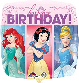 Amscan International 3380701 Multi-Princess Dream Happy Birthday Foil Balloon