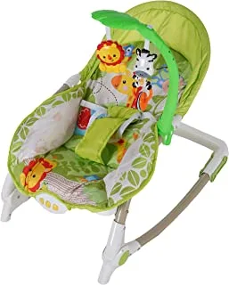 Amla Care 88945 Baby Rocker with Music and Vibration, Light Green/White