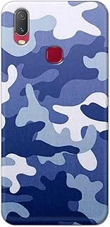 Khaalis Camo Pattern Blue matte finish designer shell case back cover for Vivo Y11 2019 - K208017