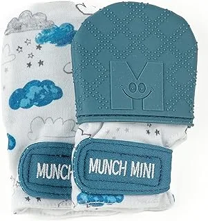 Malarkey Kids - Munch Mitt - Teething Mitten - Munch Mini Clouds – Blue
