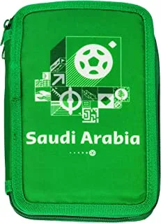 Fifa 2022 Double Filled Pencilcase - Saudi Arabia, Multicolor, 13196