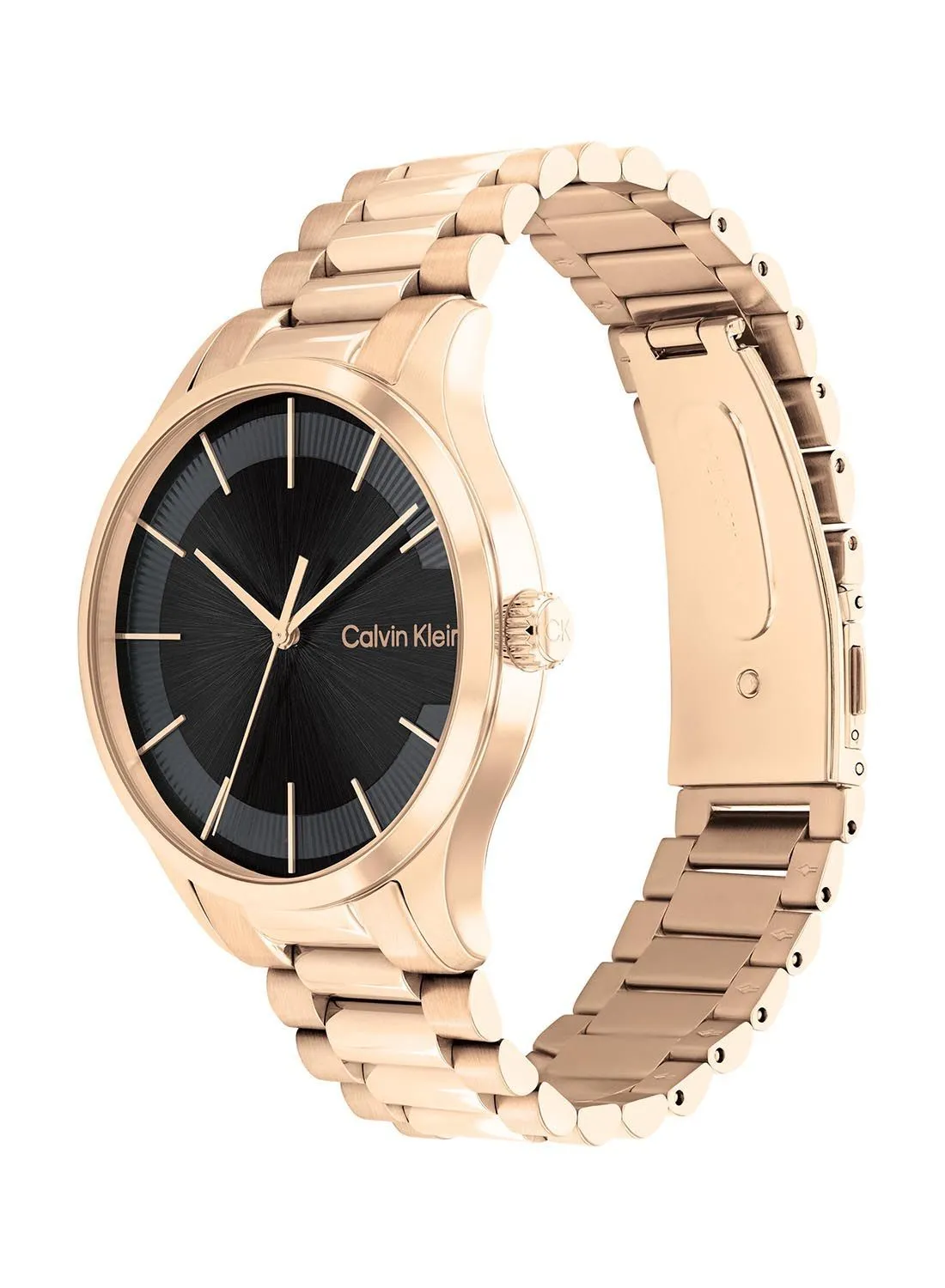 CALVIN KLEIN Analog Round Waterproof  Wrist Watch With Gold Strap 25200037