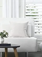 وسادة هوم تاون جاكار بيضاء مع حشو بنمط ذاتي ، 45 × 45 سم