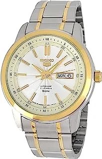 Seiko 5 White Dial Automatic analog stainless steel watch for Men SNKM92J