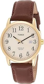 ساعة Timex الرجالية إيزي ريدر بسوار جلدي 38 ملم TW2P75800