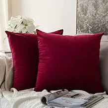 In House Red Velvet Decorative Solid Filled Cushion, 25 * 25 centimeter