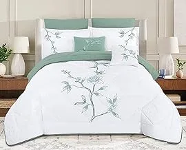 Hours 8-Pieces Embroidered Comforter Set Hours-119A King Size