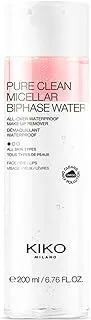 KIKO Milano Pure Clean Micellar Biphase Water Face Moisturizer, Clear, 200 ml