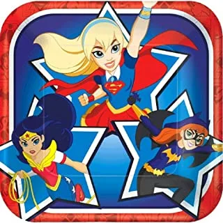 DC Superhero Girls Square Paper Plates 7in 8pcs