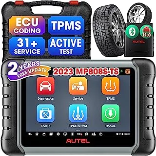 Autel MaxiPRO MP808TS Auto Scanner: 2-Year Free Update (1199 Bucks), 2022 Updated of MaxiCOM MK808TS, MP808BT PRO, MaxiSYS MS906 with TPMS, 31 Service, Active Test, BT Full System Diagnose, ECU Coding