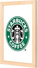LOWHA Starbucks green Wall Art with Pan Wood framed Ready to hang for home, bed room, office living room Home decor hand made wooden color 23 x 33cm By LOWHA