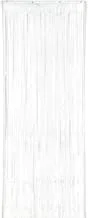 Frosty White Metallic Curtain 8ft