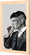 LOWHa Thomas Shelby grey Wall art with Pan Wood framed Ready to hang for home, bed room, office living room Home decor hand made wooden color 23 x 33cm By LOWHa