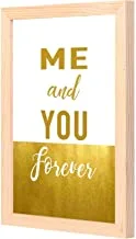 LOWHA Me and you forever Wall Art with Pan Wood framed Ready to hang for home, bed room, office living room Home decor hand made wooden color 23 x 33cm By LOWHA