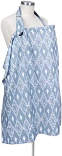 Bebe au Lait Premium Cotton Nursing Cover, Lightweight and Breathable Cotton, Open Neckline, One Size Fits All - Belize