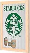 LOWHA starbucks cups Wall Art with Pan Wood framed Ready to hang for home, bed room, office living room Home decor hand made wooden color 23 x 33cm By LOWHA