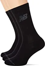 New Balance unisex adults PERFORMANCE COTTON CUSHIONED CREW SOCKS 3 PAIR Socks (pack of 1)