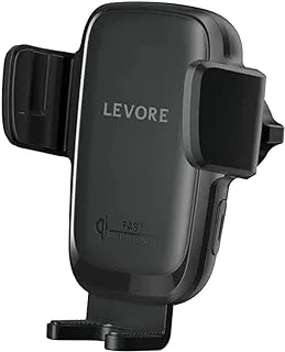 Levore 15W Qi Wireless Charger Car Phone Holder Automatic Clamping Car Mount - Black